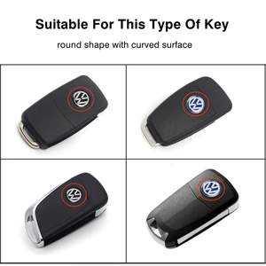 5/10 pcs car key logo metal emblem stickers for vw gti pole golf passat tiguan artion touigo caddy jetta beetle shame 10 Main Sales Kit Porsche Fusca - №4