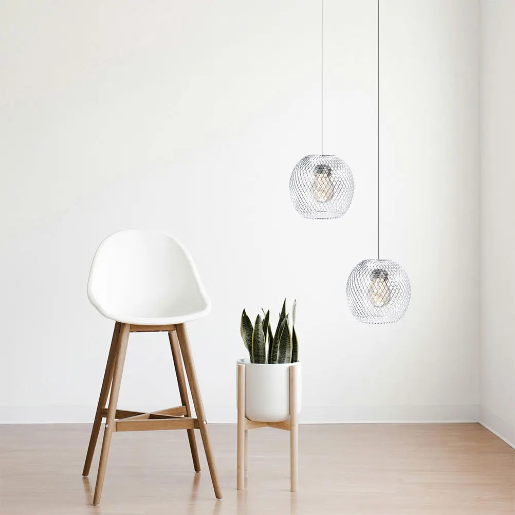 

2pcs Metal Light Covers Small Lampshade Open Style Protective Replacement Pendant Ceiling Fan Bulb Covers Durable Outdoor