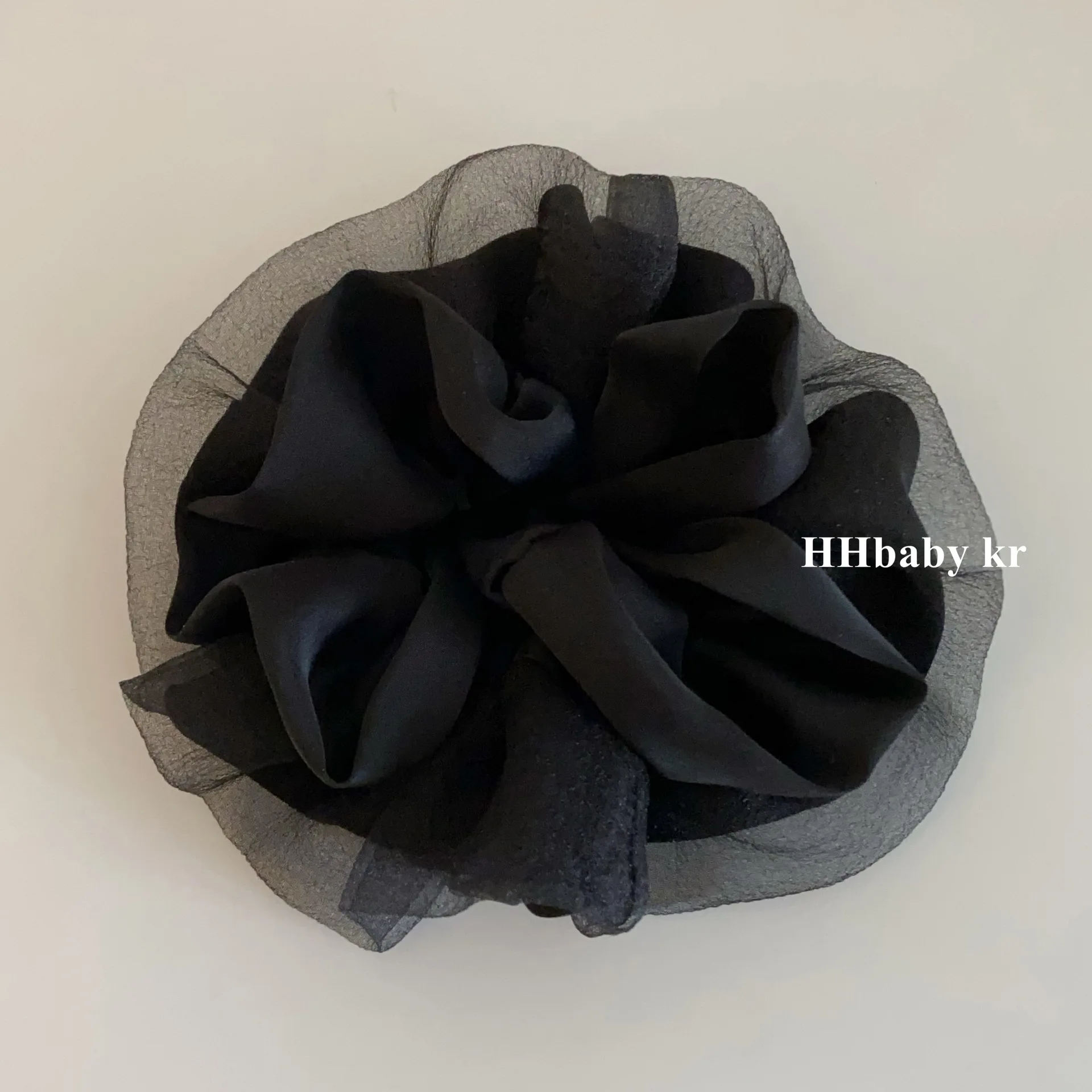 Coletero Jumbo de Malla con Perlas, Diseño Coreano Elegante, Elástico para el Cabello, para Mujer, Uso Diario, Versátil, Antideslizante, Accesorios para el Cabello