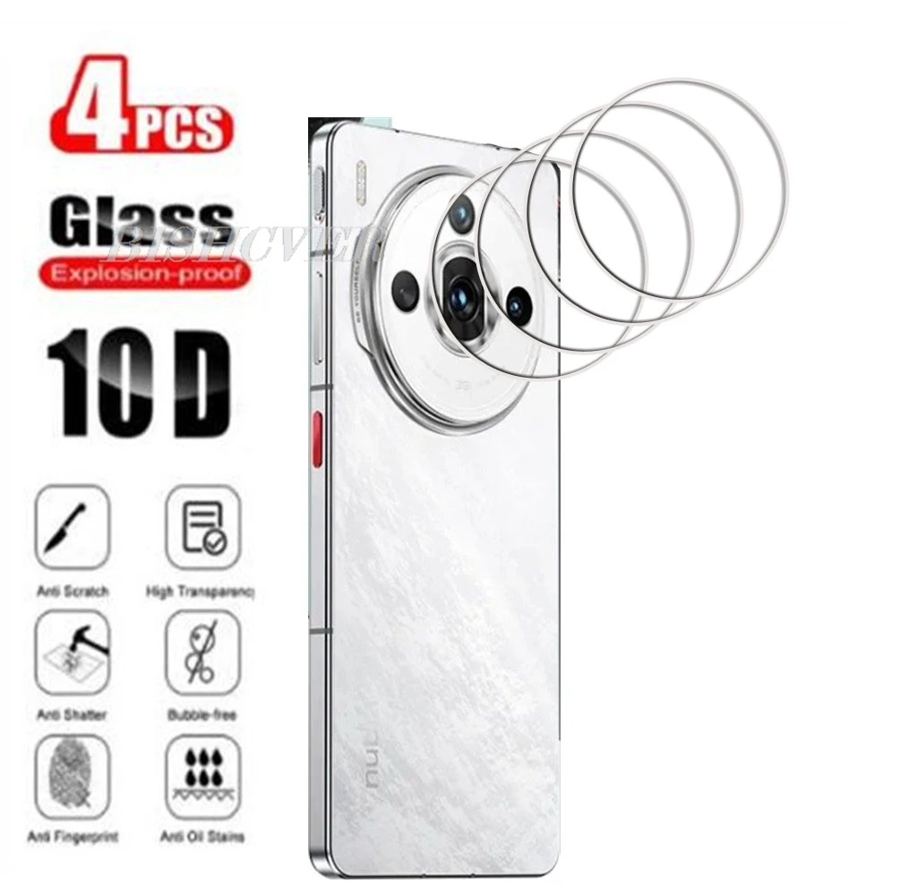 4Pcs Camera Lens Glass For ZTE Nubia Z60S Pro Z60SPro Z50SPro Screen Protector Cover Film Camera Lens Protector Protective Film