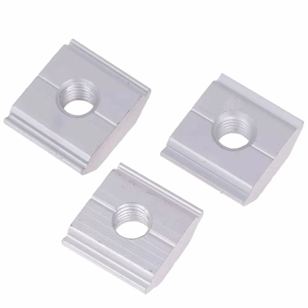 5Pcs Aluminum Alloy Material Solar Panel Mounting Bracket Corrosion Resistant Sliding T-Slot Design PV Mid & End Clamp