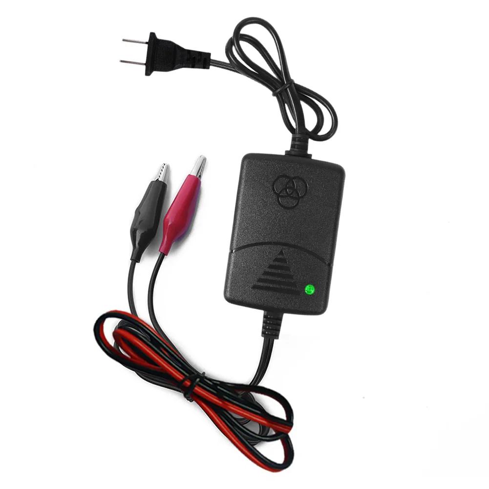 12V Intelligent Repair Charger 1500MA Lead-acid Battery Charger Overload Protection Pulse Repair Charger for 12V Auto Motorcycle