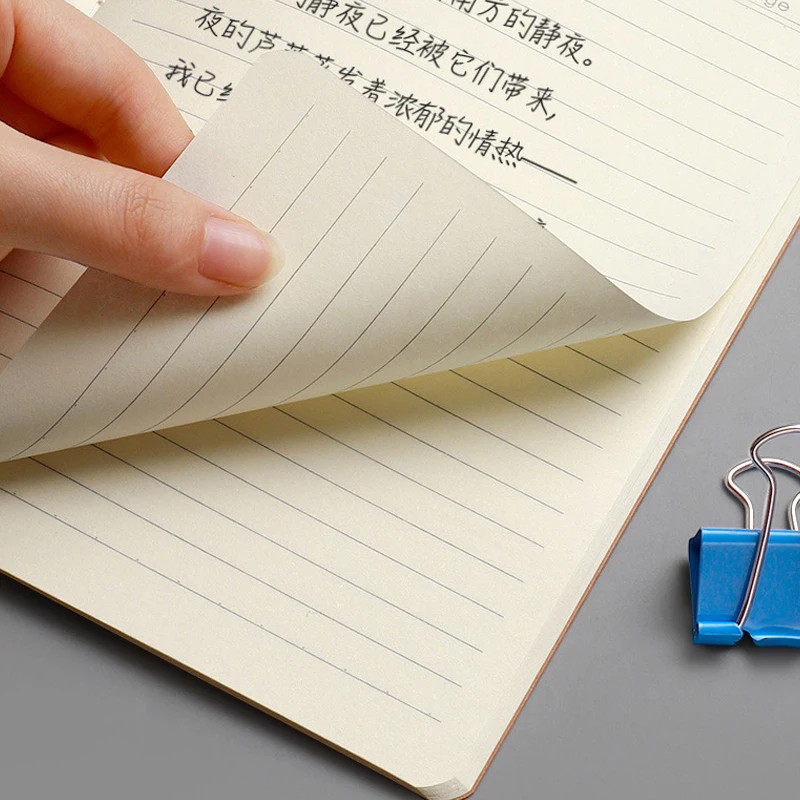 Picture 5: 10Pcs A5 B5 A4 Notebook, Thin Draft Notebook 36 Sheets/72 Pages/Book, Kraft Paper and Black Cover, Office Study Notes Supplies
