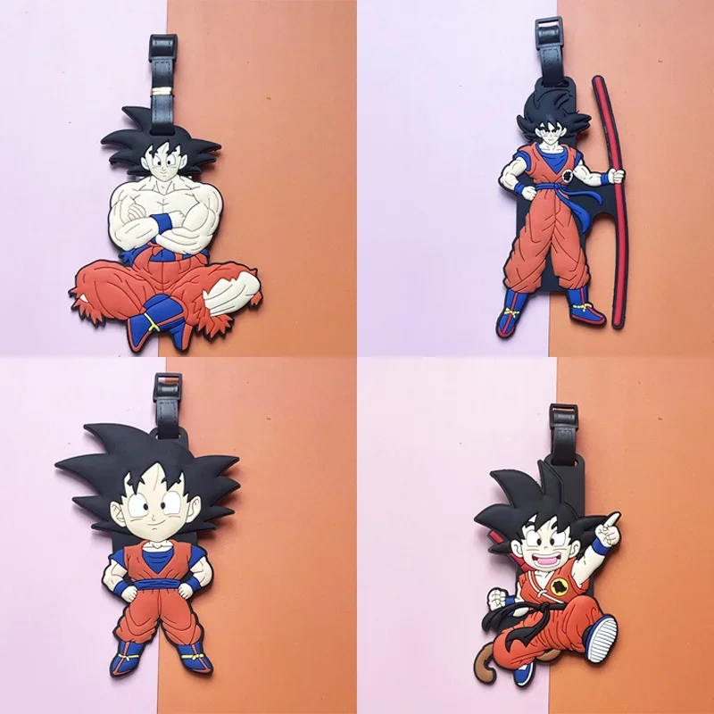 لعبة دراغون بول سون جوكو علامة الأمتعة البلاستيكية أنيمي التسمية حقيبة قلادة الديكور حقيبة السفر الملحقات Addres بطاقة تسجيل معلومات الهاتف #1