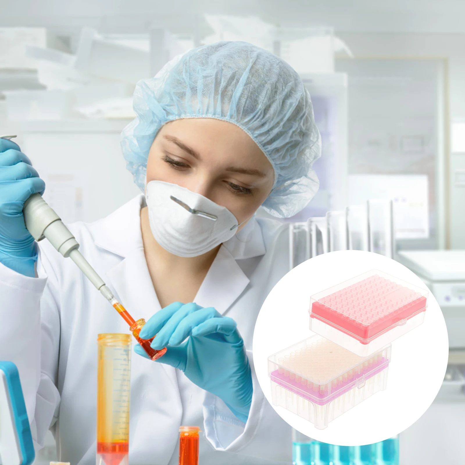 

2Boxes Plastic Pipette Tips Filter for Lab Liquid Transfer Safe TwoSizes Boxed Small Lightweight