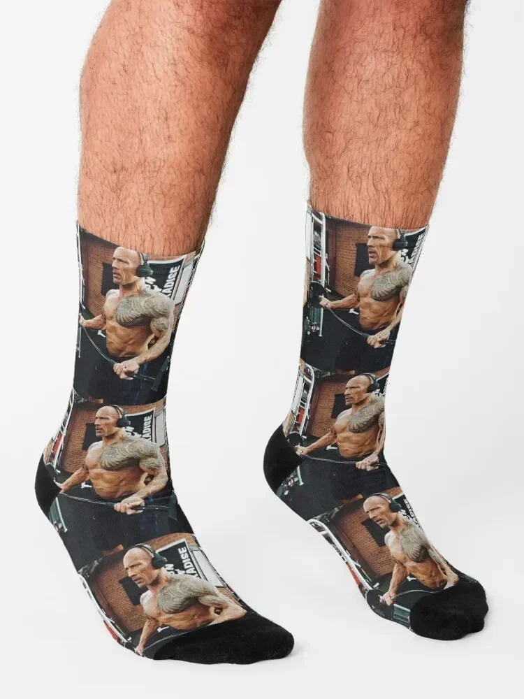 dwayne the rock johnson gym Socks moving stockings kids floral FASHION Girl'S Socks Men's