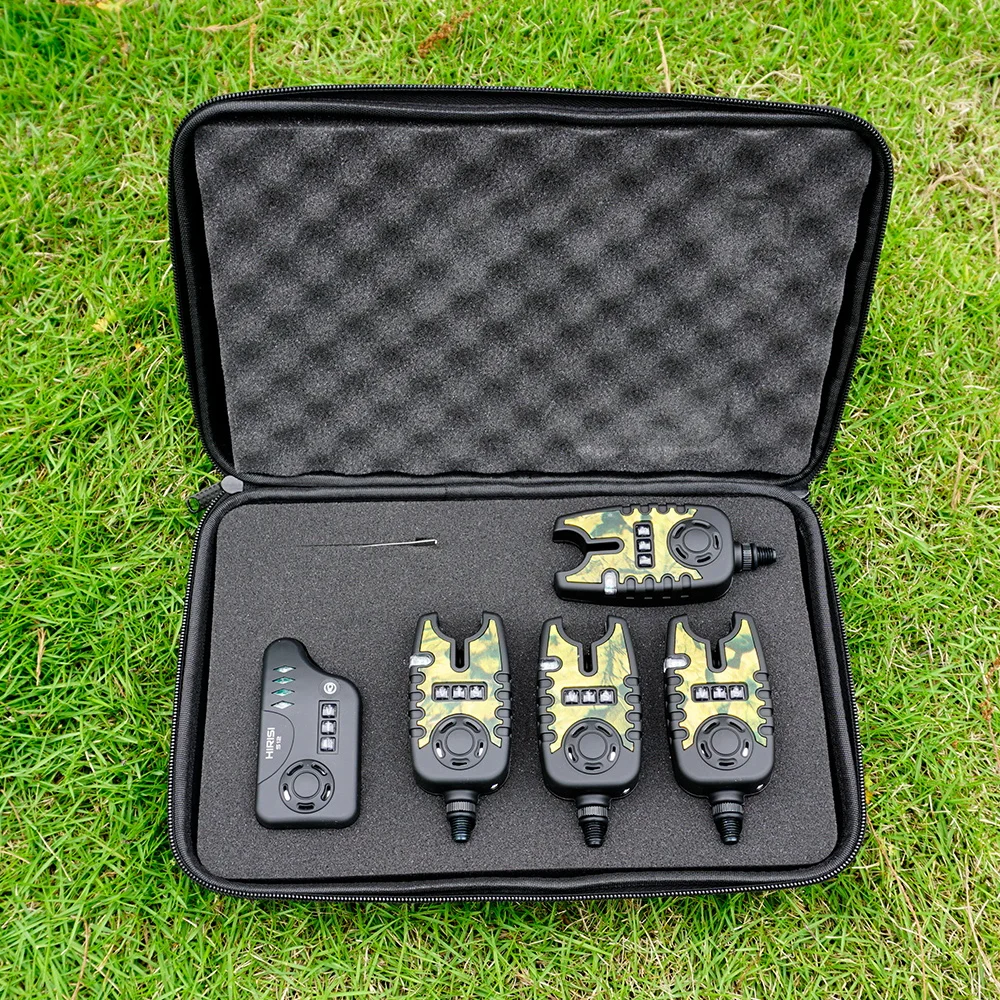 Hirisi S12 Karpfenangel-Bissalarm-Set Wasserdicht Einstellbare Lautstärke/Ton/Empfindlichkeit LED-Anzeige Nachtangel-Alarme – Detail 13