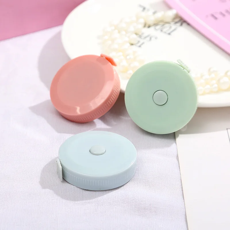 Scandinavian Color Small Tape Measure Automatic Retractable Ruler Leather Ruler Clothes Measuring Ruler Small Soft Ruler