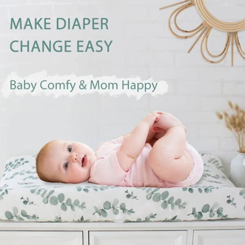 N80C Baby Changing Pad Cover เปลี่ยนแผ่นรองซับสำหรับแผ่นรองเปลี่ยนผ้าอ้อมเด็กขนาด 16"x32"