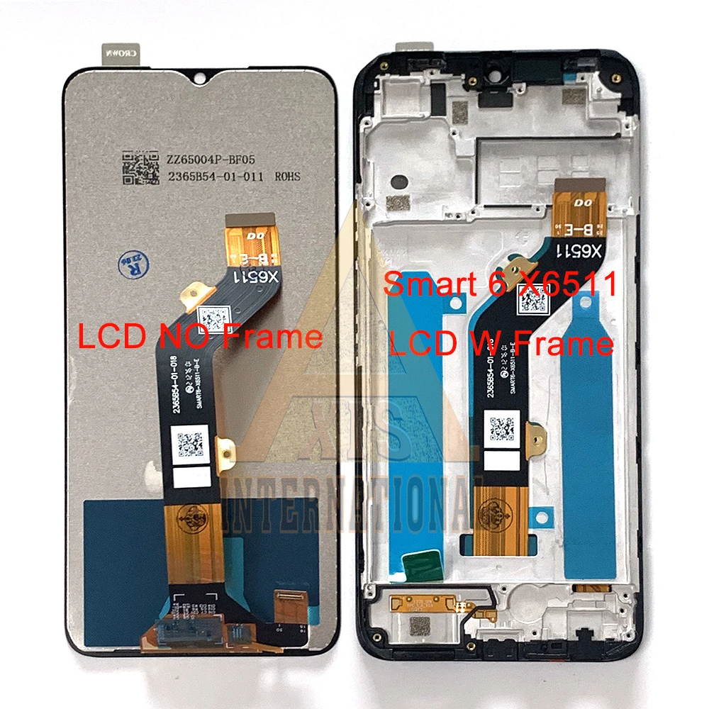 Tested For Infinix Smart 6 Smart 7 X6511 X6515 Display Screen Touch Panel For Tecno Spark 8C KG5k Spark 9 Pro KH7 Spark 10 Frame