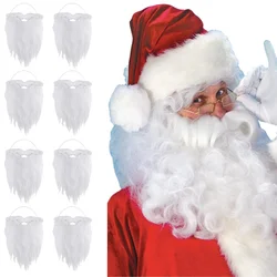 Funny Santa Beard Costume Fake White Beard Christmas Santa Claus Cosplay Accessories for Kids Adults Xmas Party Supplies