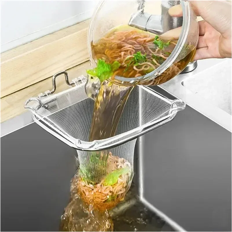 

1/ 50Pcs Disposable Kitchen Sink FilterMesh Sewer Garbage Filter Meal Residue Pool Mesh Bag Drainage Screen Sink Garbage Net