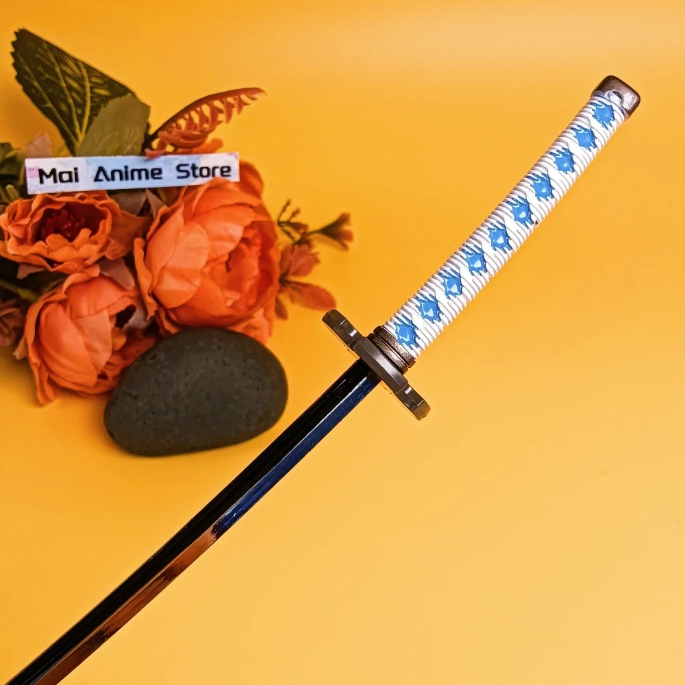 10in Mini Tanjirou Katana Reale Katana Giapponese Metallo Demone Slayer Spada Piccolo Originale Samurai Ainme Kimetsu No Yaiba Giocattolo Regalo