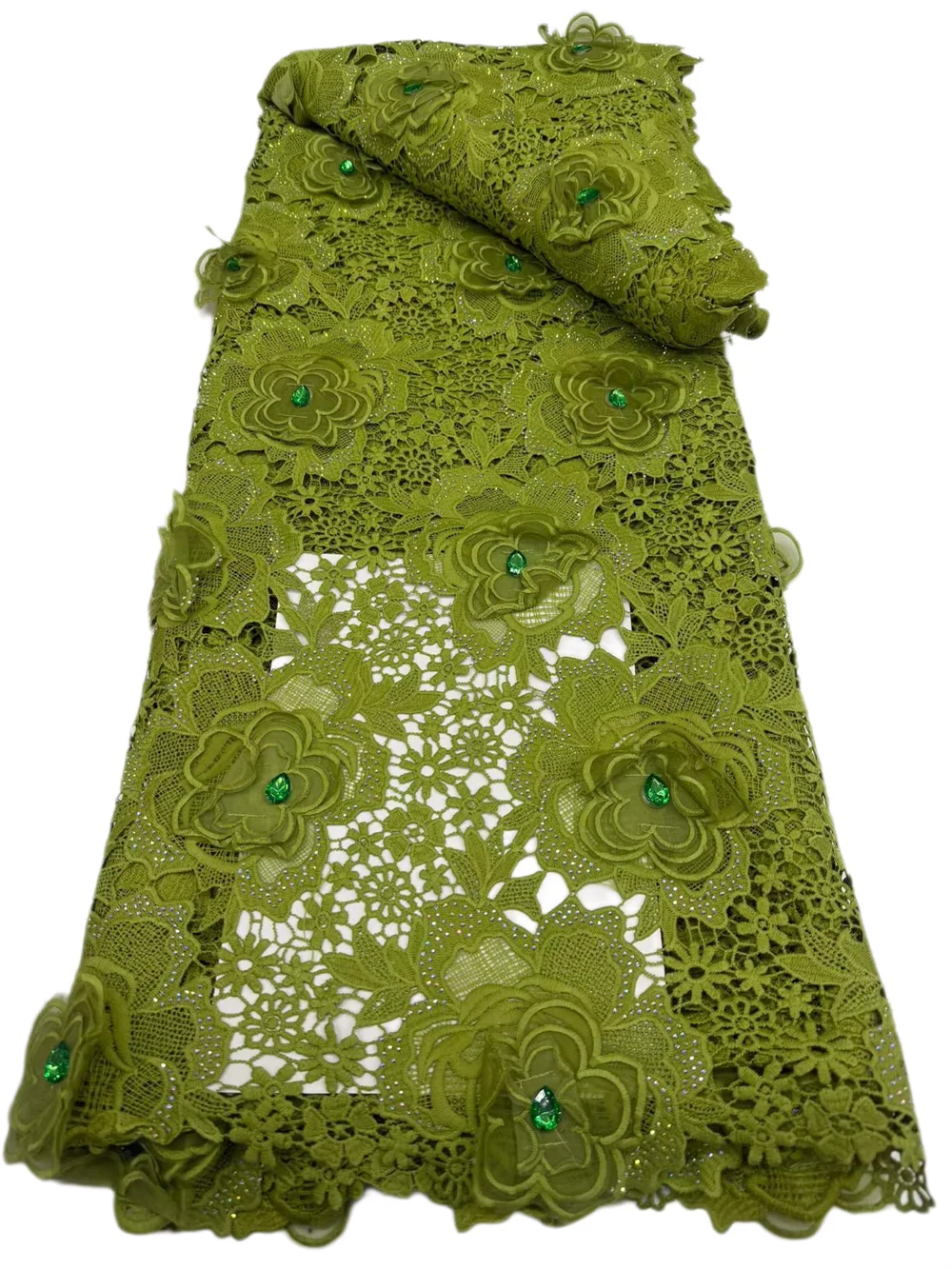 Tela de encaje de guipur 3D co - Embroidery Lace reseña y precio