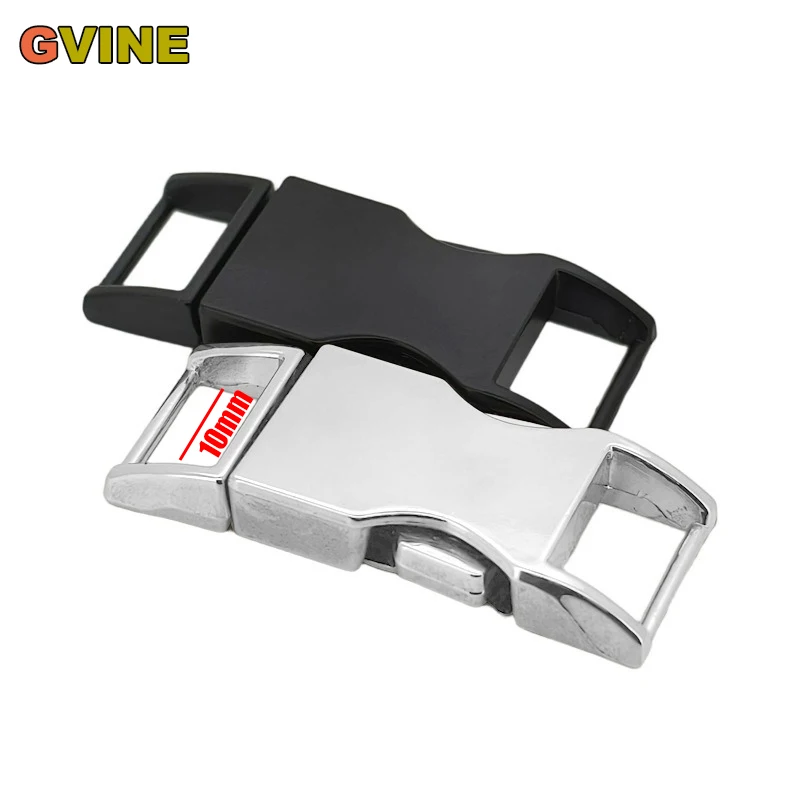 

1Pcs 10mm Curved Side Release Buckle DIY Paracord Bracelet Metal Clasp Clip Buckles for Pet Collar Backpack Bag Part Accessories