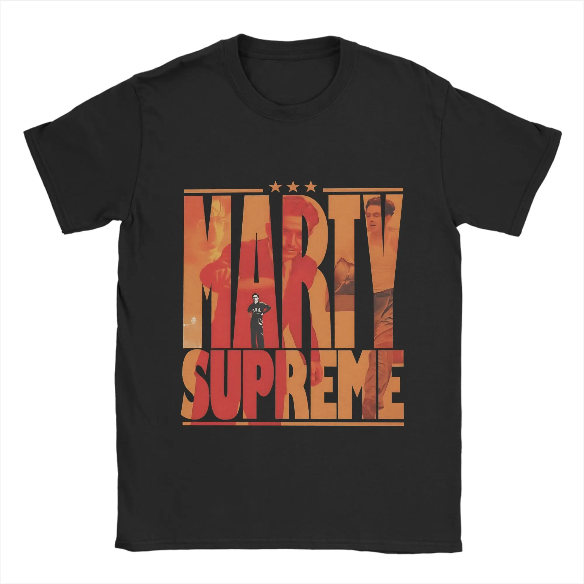 Men T-Shirts Timothée Chalamet Marty Supreme  Novelty Cotton Tee Shirt Short Sleeve  T Shirt Crewneck Clothing 4XL 5XL
