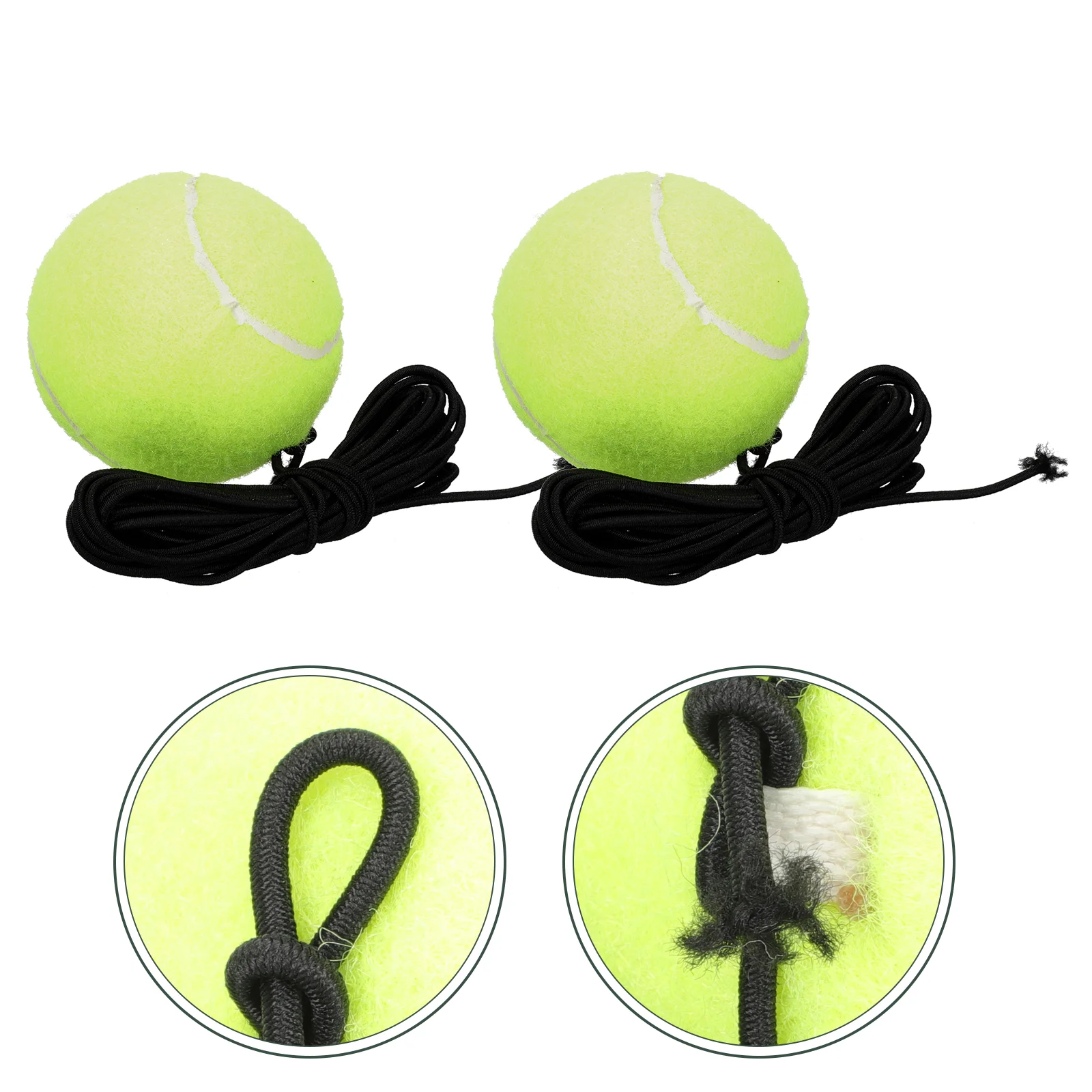 

2 Pcs Rope Tennis Sport Equipment Tenis Balls Self Practice Training Rebounder High Bounce Pet Toy Professional