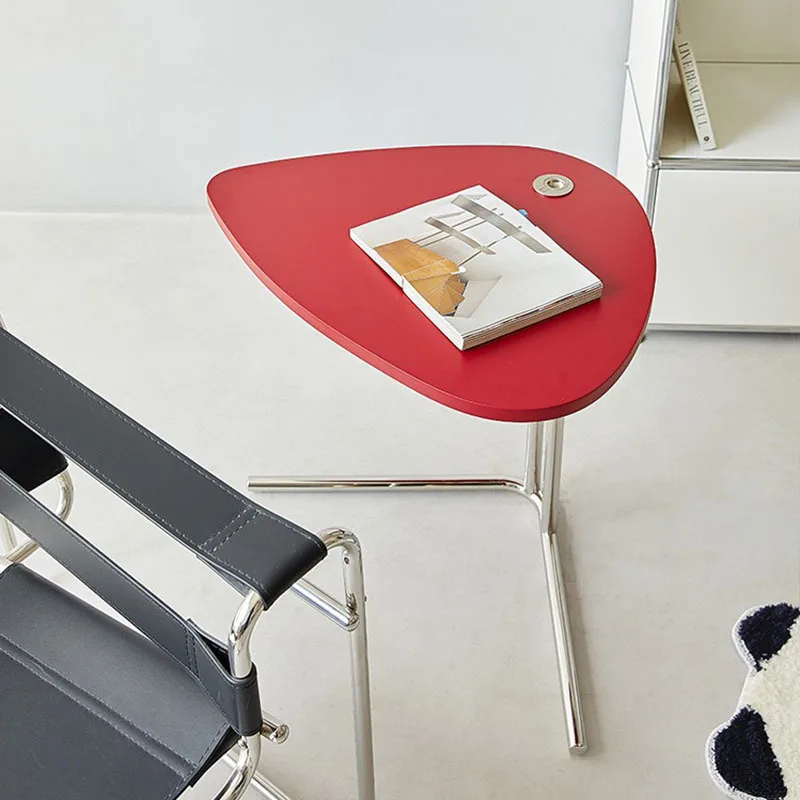 Table d'angle Simple en acier inoxydable, salon, table d'appoint de canapé, relevable, petite table basse, balcon, table de chevet