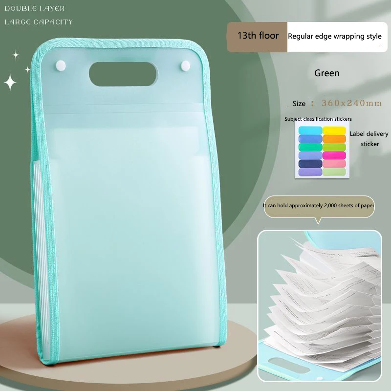 

Test Paper Holder Storage Bag, Student Subject Classification Storage Bag Portable Vertical Hand-held Organ Bag Folder