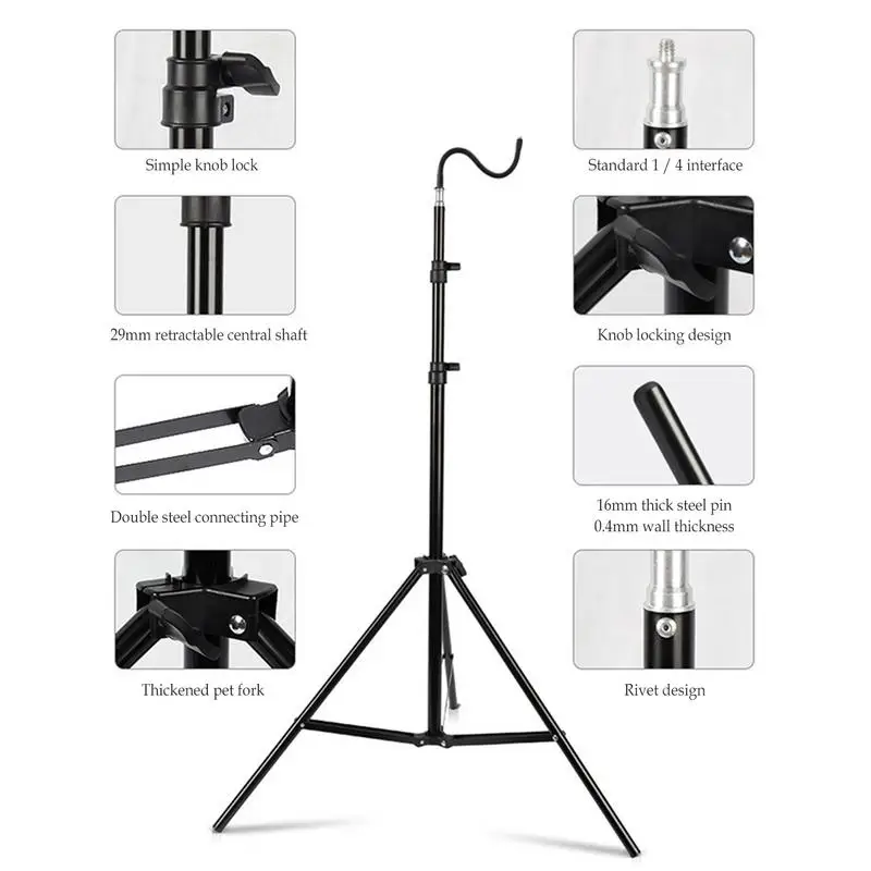 Camping Light Stand Lightweight Convenient Lamp Support Holder Tripod Durable Light Lamp Lantern Picnic Hiking Outdoor Fishing