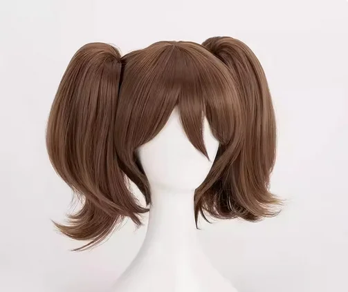 Diane Cosplay Wigs Brown Double Removable Clip Ponytails Heat Resistant Synthetic Hair Wig + Wig Cap