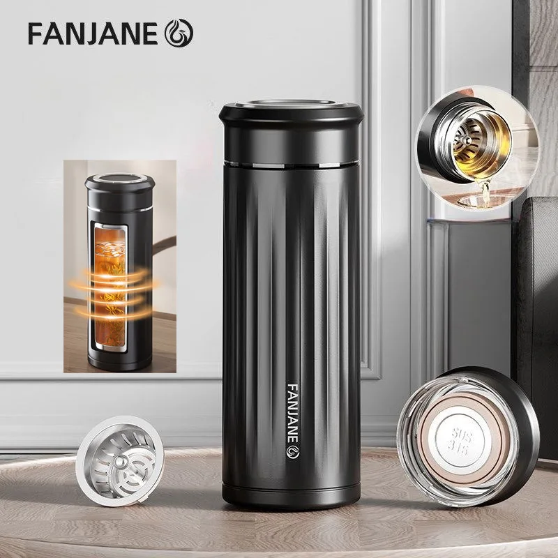 400ml 316 Stainless Steel Tea Thermos Cup Bottle Make Teas Water Separated Cup Thermos Tea Cup Separates Tea Water Business Gift