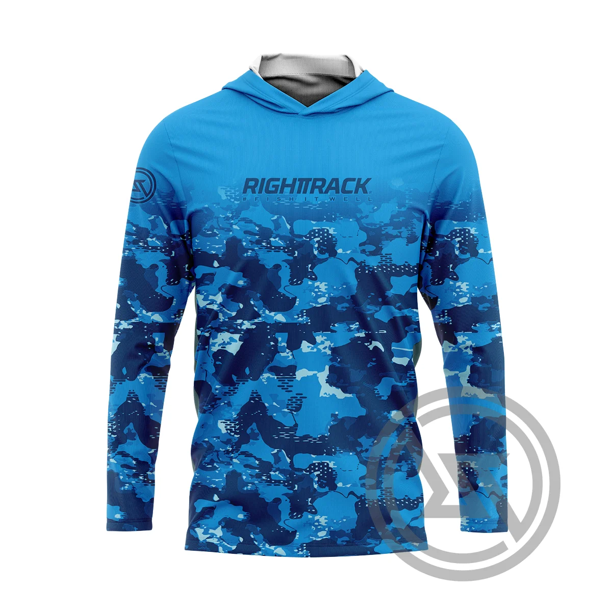 RT Hooded Performance Fishing Gear Camouflage Outdoor Long Sleeve Mesh UPF F-shirt RightTrack Angling Clothing