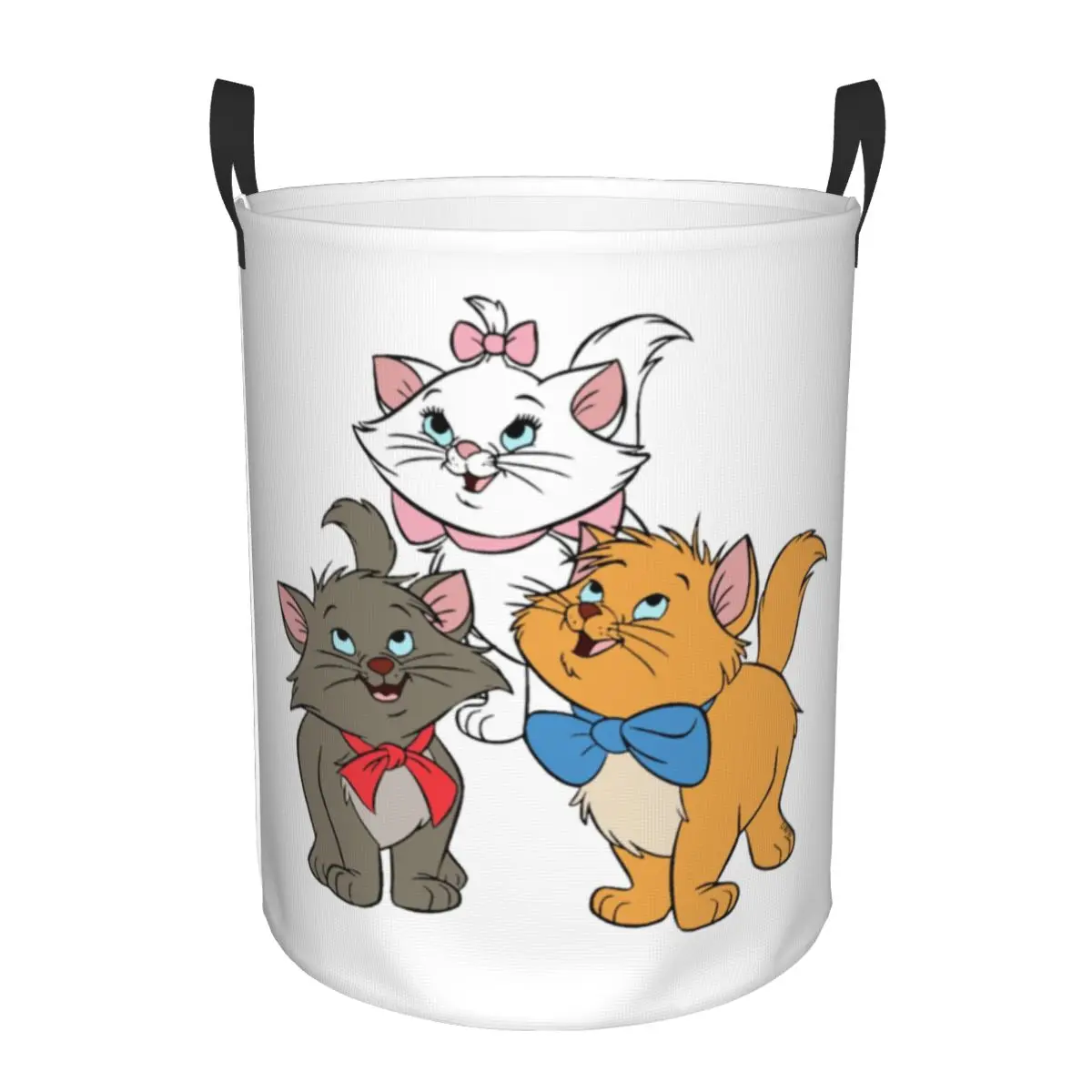 Custom Marie Cat Laundry Basket Collapsible Large Clothes Storage Bin Cartoon Disney Kitten Baby Hamper