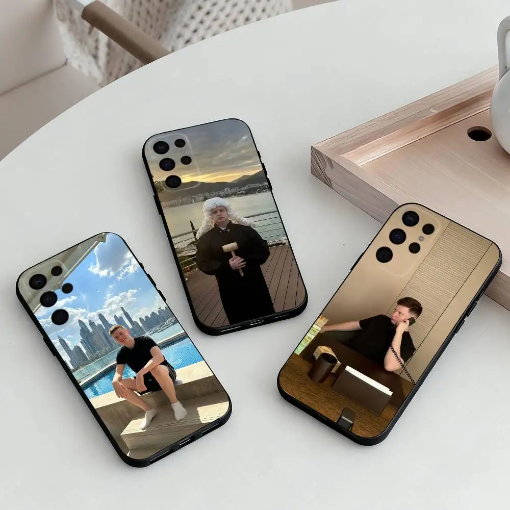 M-Mellstroy-Y   Phone Case For Samsung S25,24,23,22,30,21,10,9,Ultra,Plus,Lite,FE,4,5 G Soft Black Case
