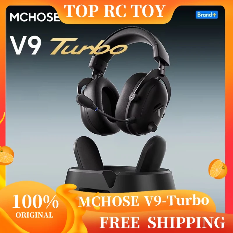 

Игровая гарнитура MCHOSE V9 Turbo с низкой задержкой, беспроводная (Bluetooth 2.4G), для киберспорта, с 60-мм динамическим драйвером, магнитной зарядкой 2000 мАч для геймеров