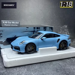 Minichamps Diecast model 1:18 911 992 turboS 2021 Alloy Full Open Car Model Collection Gift for Friends and Family