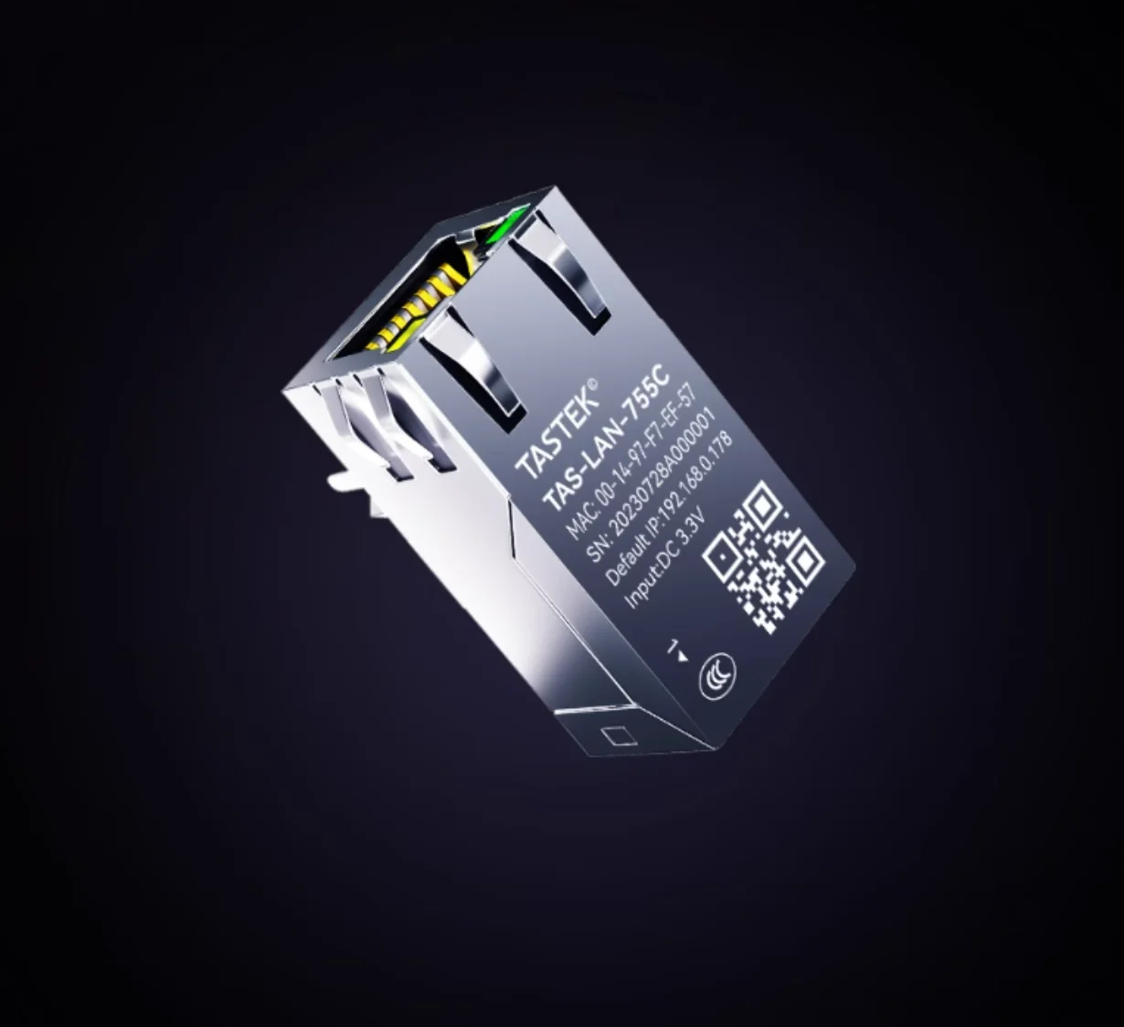 TAS-LAN-755C/W وحدة تسلسلية إلى إيثرنت، TCP/UDP/HTTP/MQTT، Cortex-M0، 10/100 ميجابت في الثانية، صناعية -40~85 ° ج