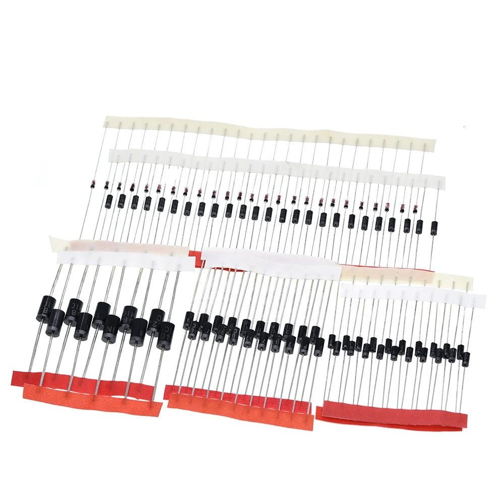 TZT Schottky Diode kit set 1N4148 1N4007 1N5819 1N5399 1N5408 1N5822 FR107 FR207,8values=100pcs,Electronic Components