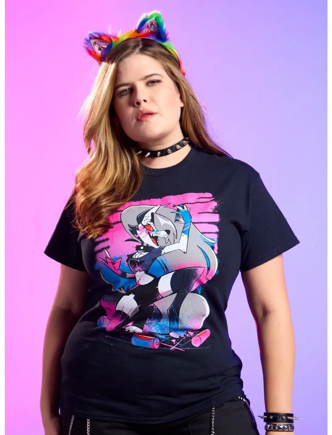 Helluva Boss Loona Pride T-Shirt Oversized Y2k Women Men Heavy