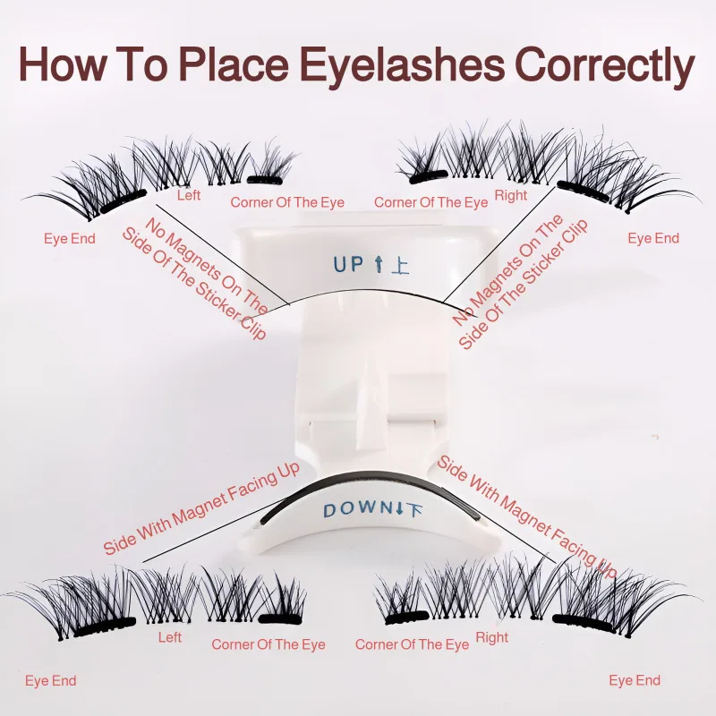 رموش صناعية مغناطيسية ذات طابع بيرفوكس، صندوق الكل في واحد، زهرة الكاميليا الطبيعية، أوروبية وأمريكية #3