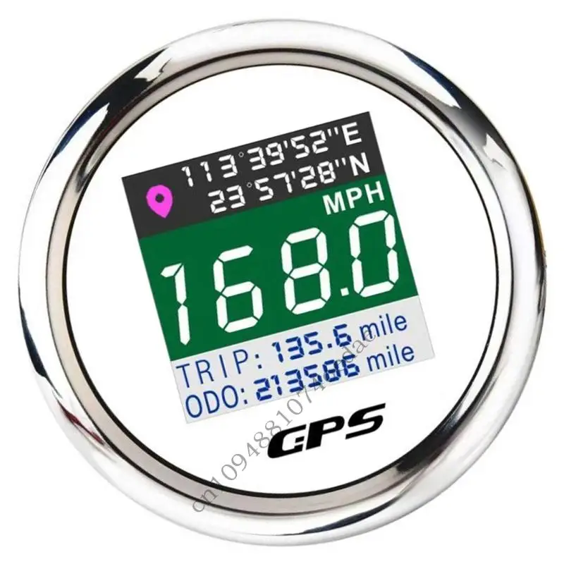 

0XXC Digital Map Speed Gauges 52mm Display Real Time Navigation Data Trip Odometer Digital Speed Meter for Car Boat Motorcycle