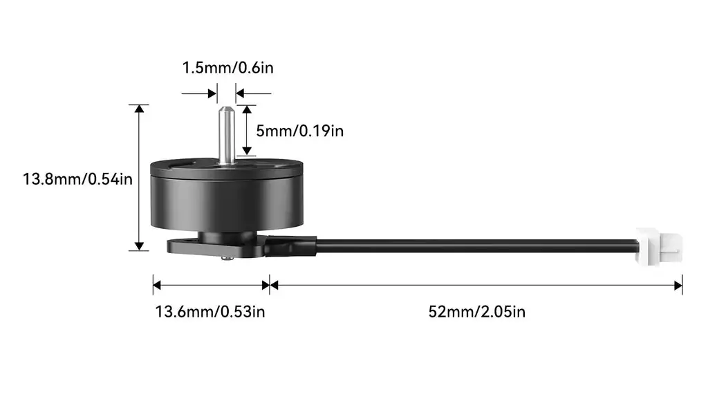 1103 Brushless Motors dimensions