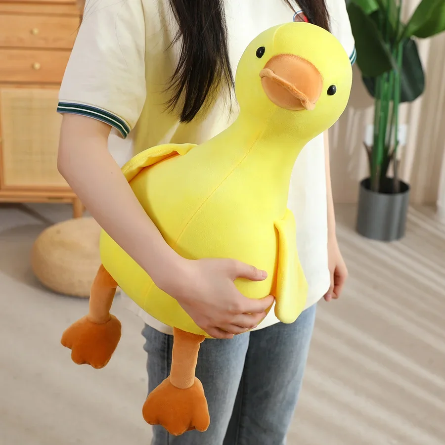 愛らしい白いガチョウのぬいぐるみ、かわいい黄色いアヒルのぬいぐるみ、ガチョウとアヒルのキーホルダー、バッグペンダント、柔らかい動物の枕、子供の誕生日プレゼント