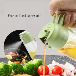 2in1 500ml Glass Oil Sprayer Oil Spray Bottle Oil Tank BBQ Kitchen Baking BBQ Picnic Kitchen Tools for Businesses