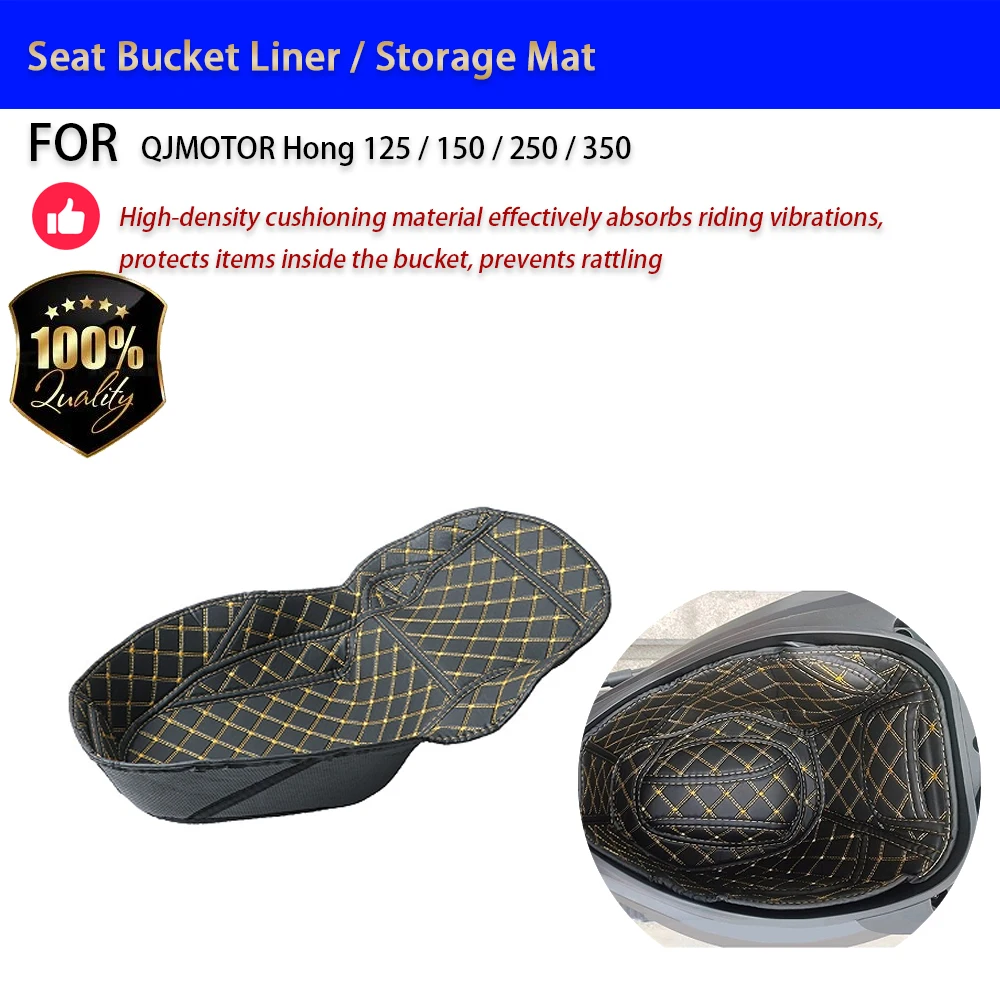 For QJMOTOR Hong 125 150 250 350 Seat Bucket Liner Anti-Slip Storage Mat No-Drill Accesorios Moto Accessori Moto