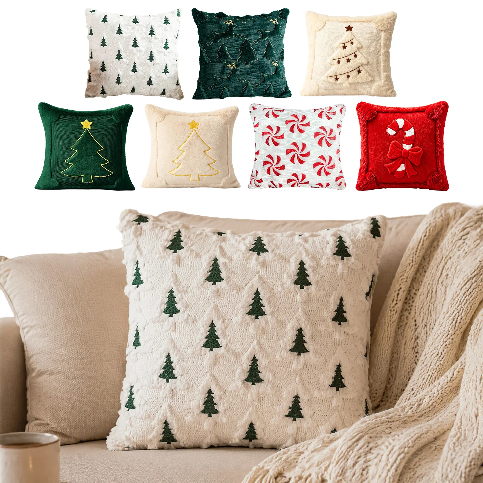 Pillow Insert 18X18 - Christmas Throw Pillow Cover 18x18 Santa