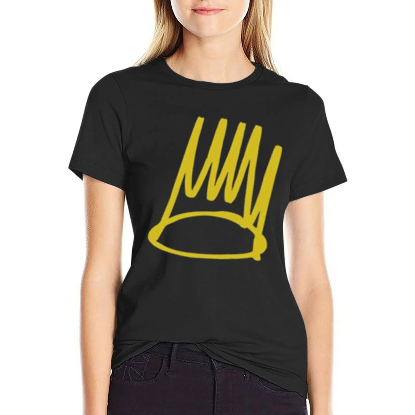 J. Cole - Born Sinner Crown T-Shirt graphics hippie clothes female plus size t shirts for Women loose fit