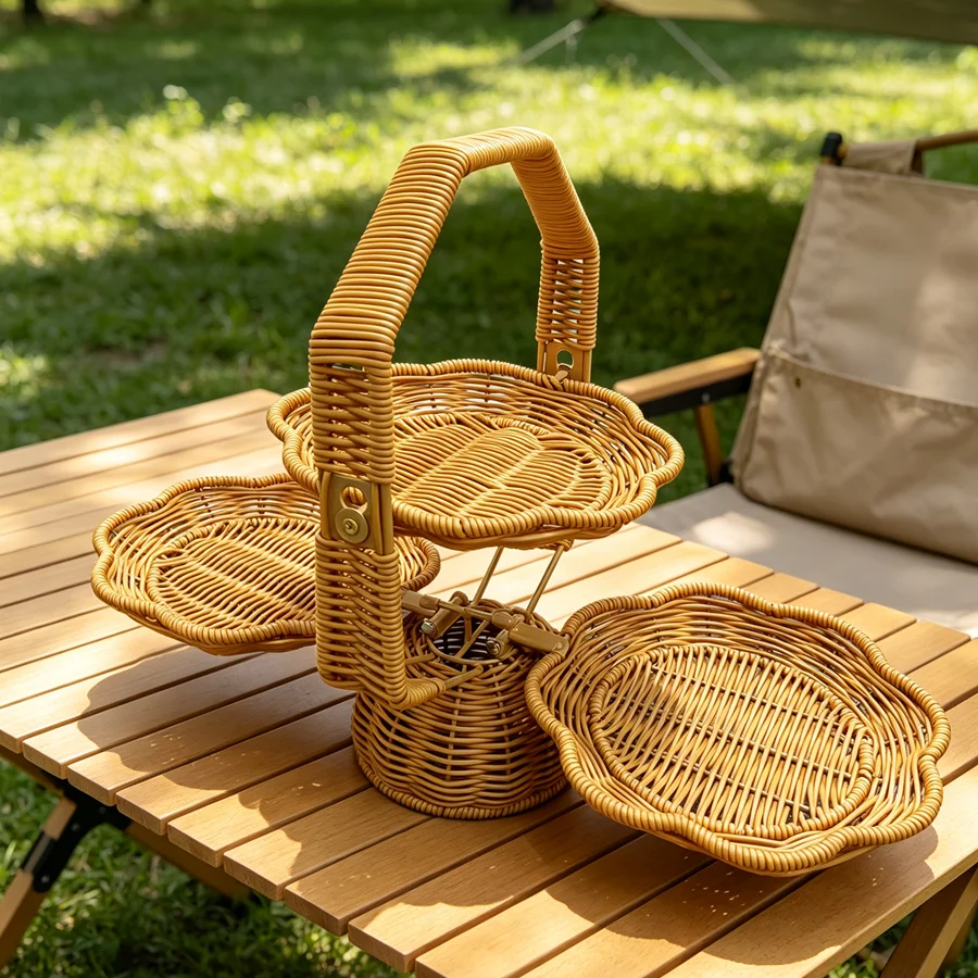 رف عرض منسوج يدويًا/رف عرض متع - مراجعة Outdoor Camping Japan وسعره