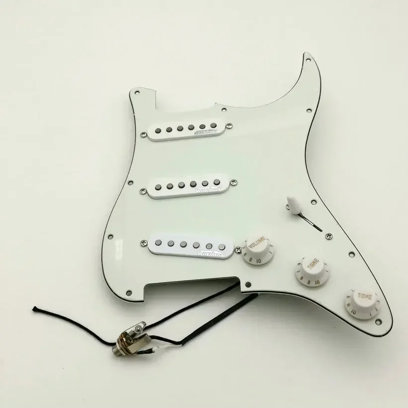 Wilkinson Alnico 5 Pickups WVS Single Coil Guitar Pickguard Wiring Suitable