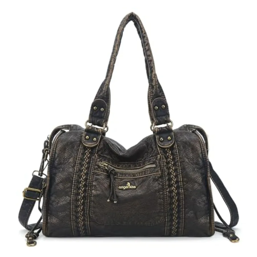 

Angel Kiss Hobo Bags For Women Vegan Leather Hobo Satchel Handbags Large Tote Purses Shoulder Bag