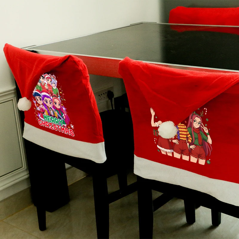 

KPop Demon Hunter Chair Cover Christmas Party Home Decoration Chair Cover Restaurant Hotel Decoration Chair Cover Children Gift