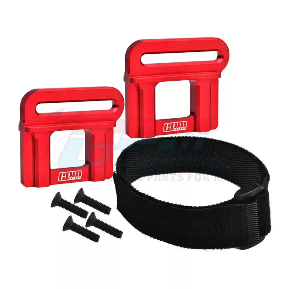 GPM Metal 7075 Aluminum Battery Mount Retainer Hold-down 9628 for Traxxas 1/8 Sledge MAXX SLASH 6S 4WD Monster Truck RC Car RC