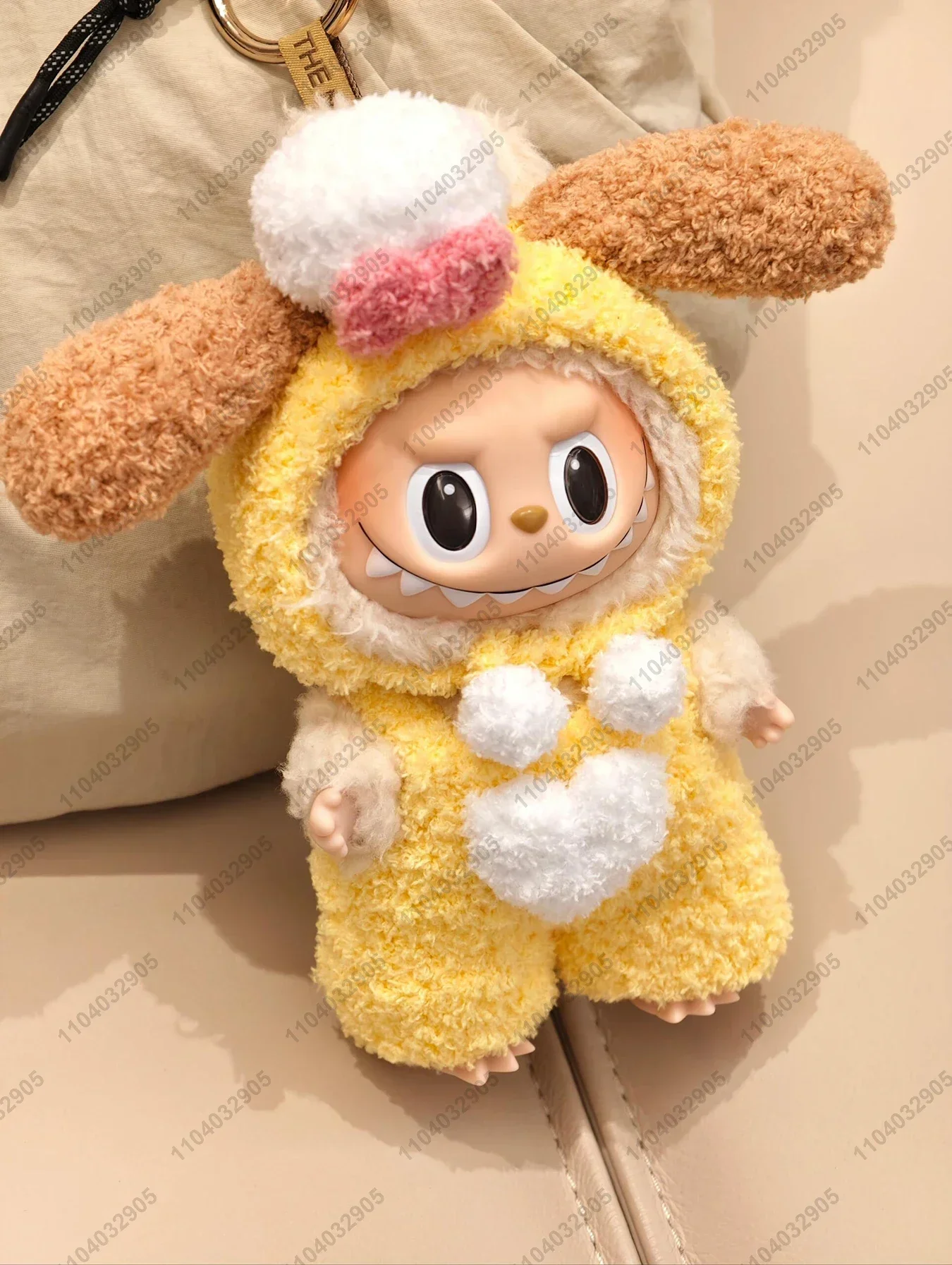 Labubu The Monsters Cookie Ann Costume Doll Clothes High Quality Vinyl Doll Kawai Action Figure 1:1 Replica Bag Charm Pendant