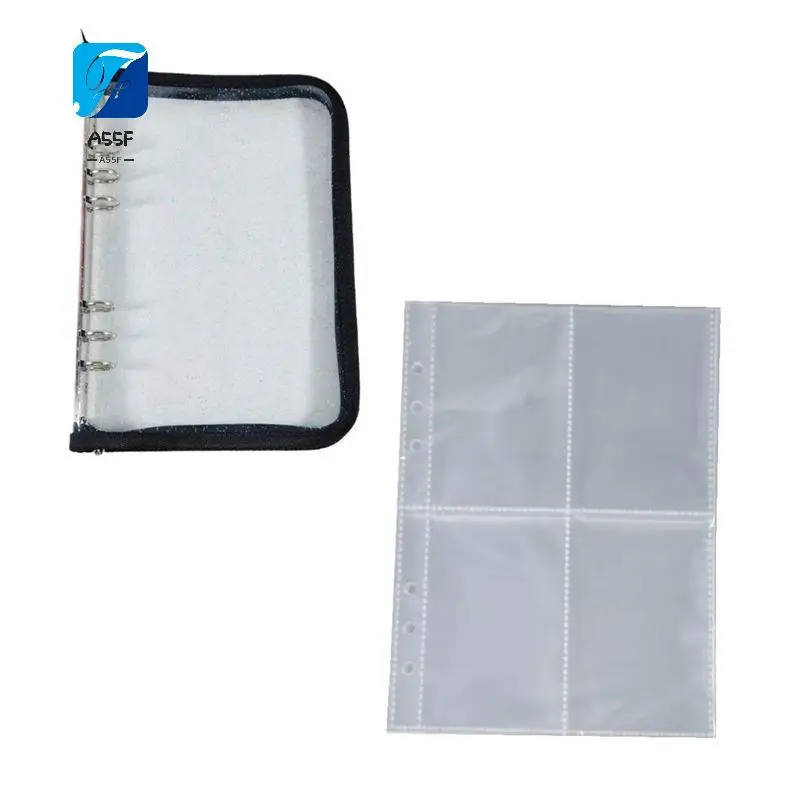 A55F-Mini Zippered Album Folder Photo Card Holder Photo Card Collection Album