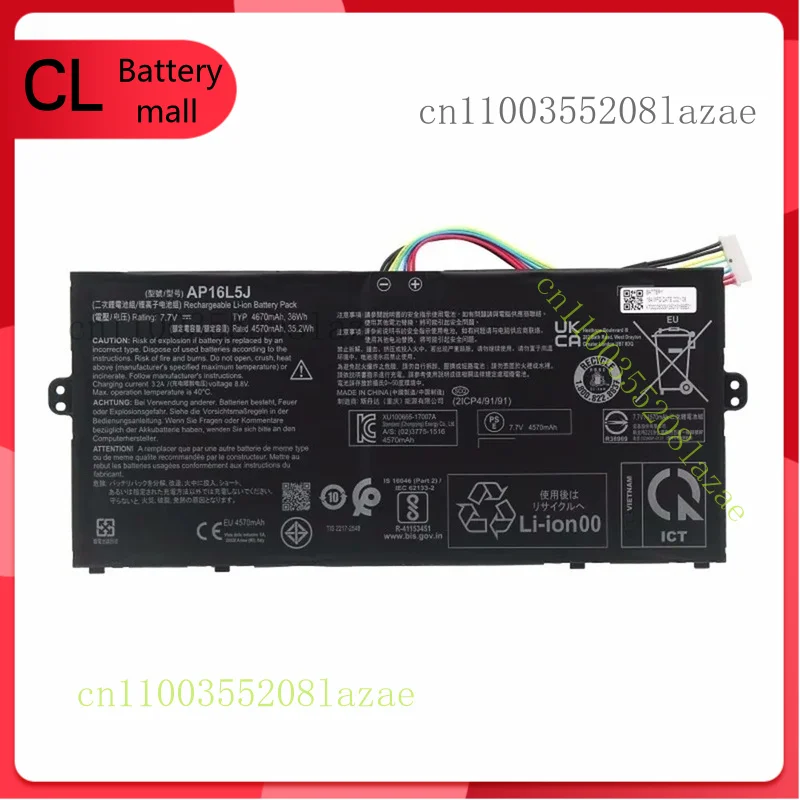 

AP16L5J Новый аккумулятор для Acer Aspire Swift 5 SF514-52T Spin 1 SP111-32N